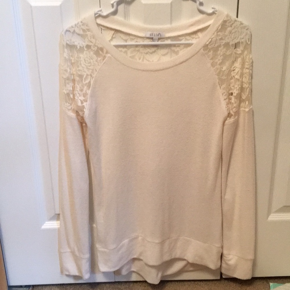 Cream long sleeve sweater